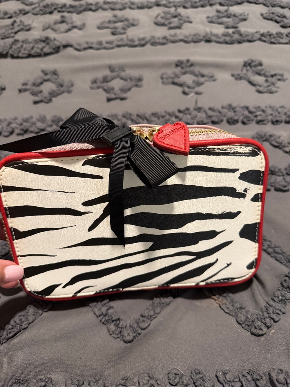 Trish McEvoy Zebra Print Cosmetic Case